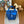 HM PICOTIN BASKET LOCK 18 BLUE SWIFT LEATHER AND CANVAS PATCHWORK SILVER HARDWARE