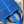 HM PICOTIN BASKET LOCK 18 BLUE SWIFT LEATHER AND CANVAS PATCHWORK SILVER HARDWARE