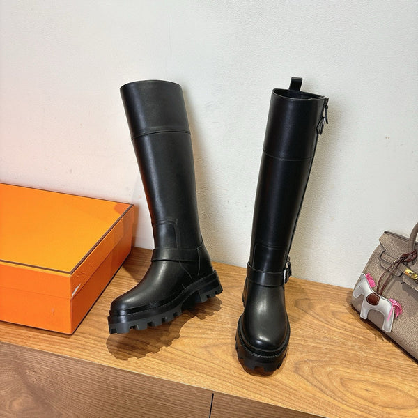 HM Jamie High Boots Black Calfskin
