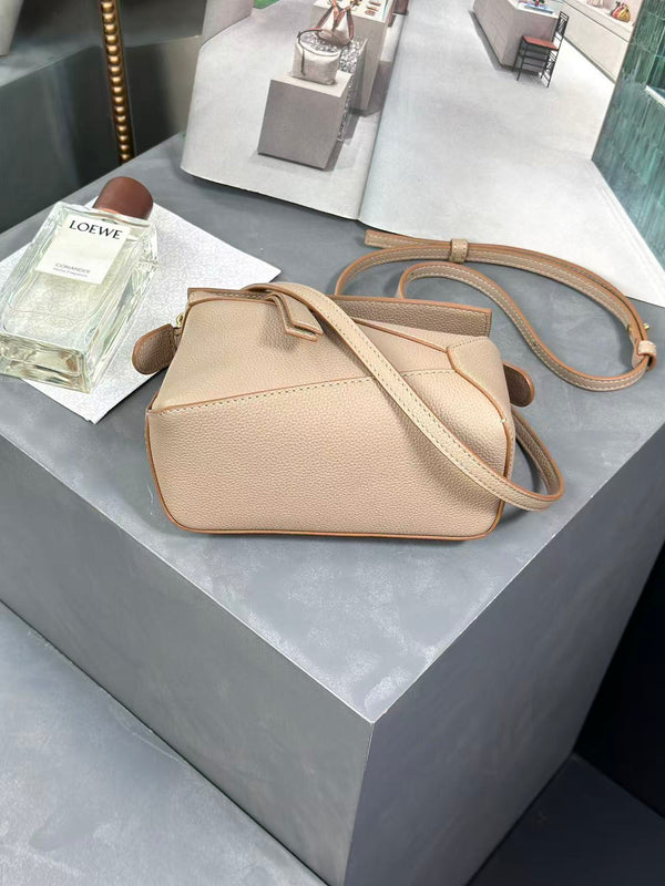 LOE MINI 18 PUZZLE BAG IN SANDY CALFSKIN GHW