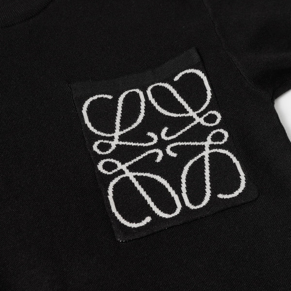 Loewe 2025 Anagram Pocket Sweater Black Cotton