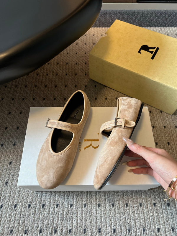 TR 26SS One-Strap Mary Jane Flats Horsehair 36166