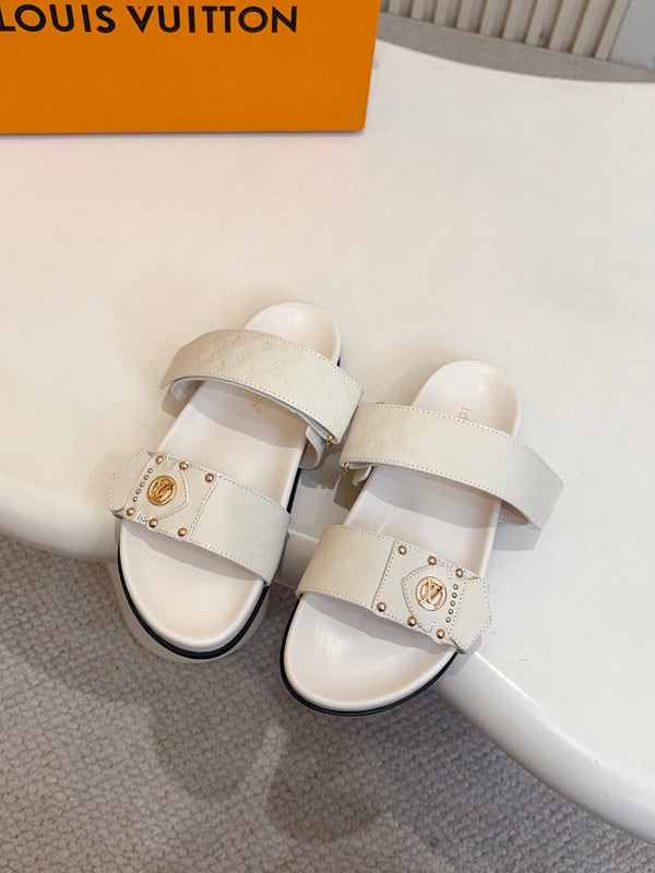LV Frame Comfort Slides Monogram Calfskin 912800