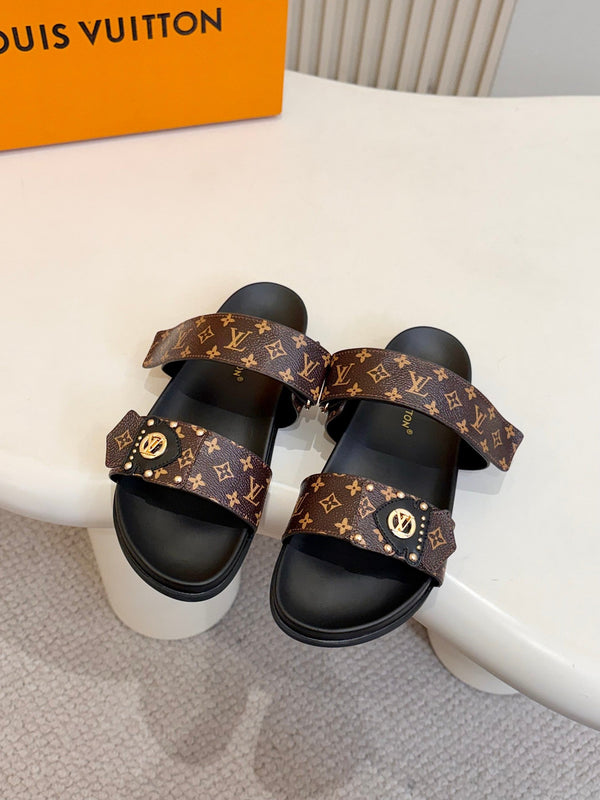 LV Frame Comfort Slides Monogram Calfskin 912800