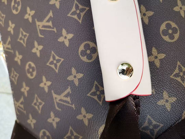LV Horizon 55 Duffle Soft Jacquard Suitcase Brown Cowhide