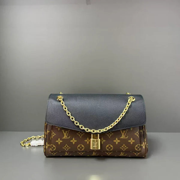 LV Saint Germain PM Bag 21cm Brown Black in Monogram Leather