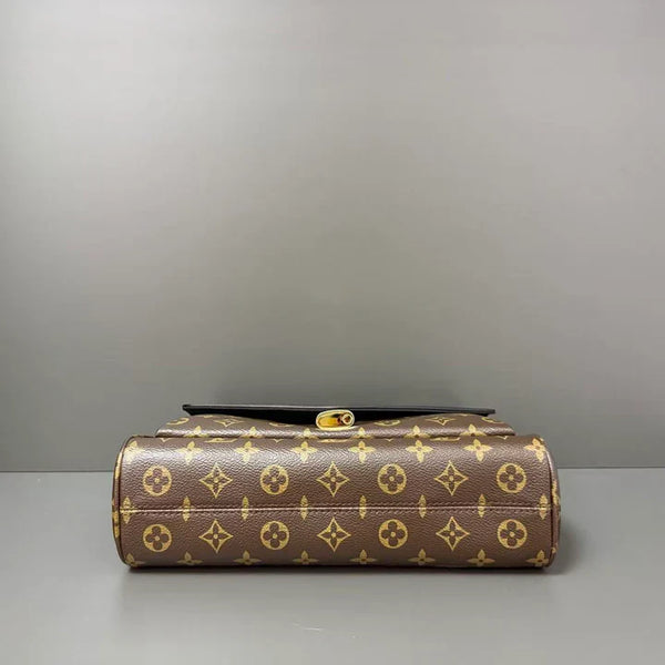 LV Saint Germain PM Bag 21cm Brown Black in Monogram Leather