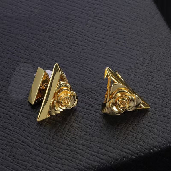 Prada Eternal Gold Triangle Earrings