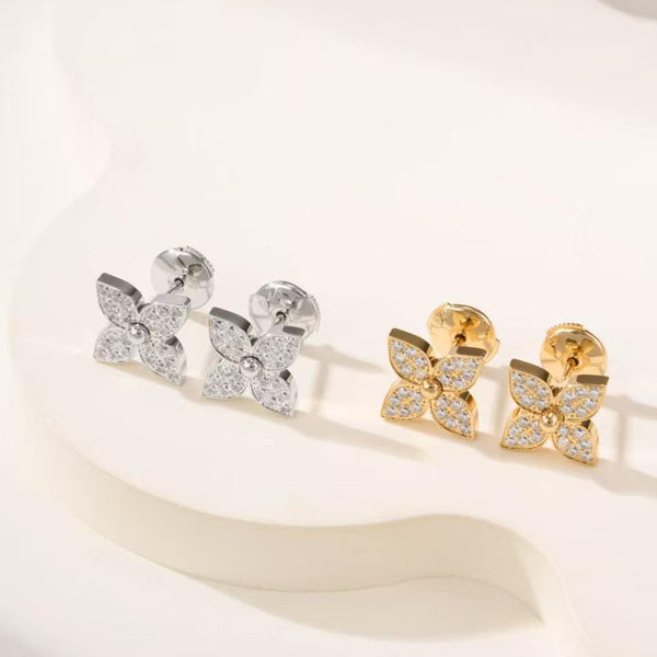 Louis Vuitton Star Blossom Earrings Rhinestones