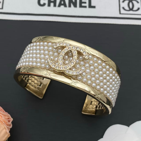 Chanel Pearl & CC Logo Bracelet