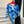 Pucci Vivara Print Cape Blouse Blue Silk