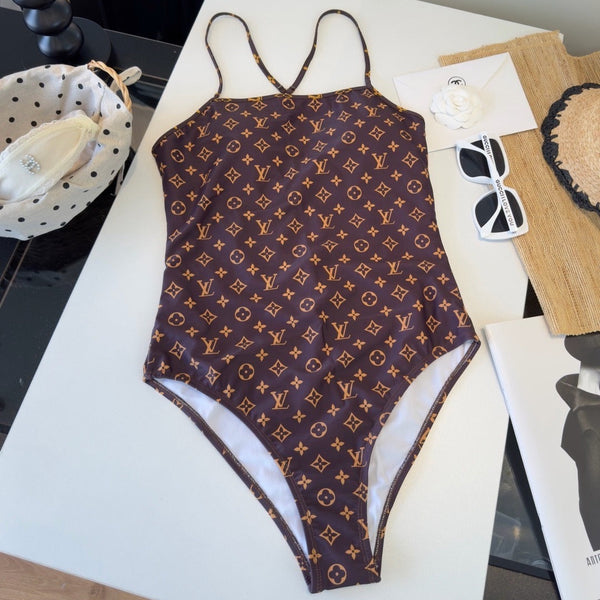 LV Swimsuit Brown in Nylon