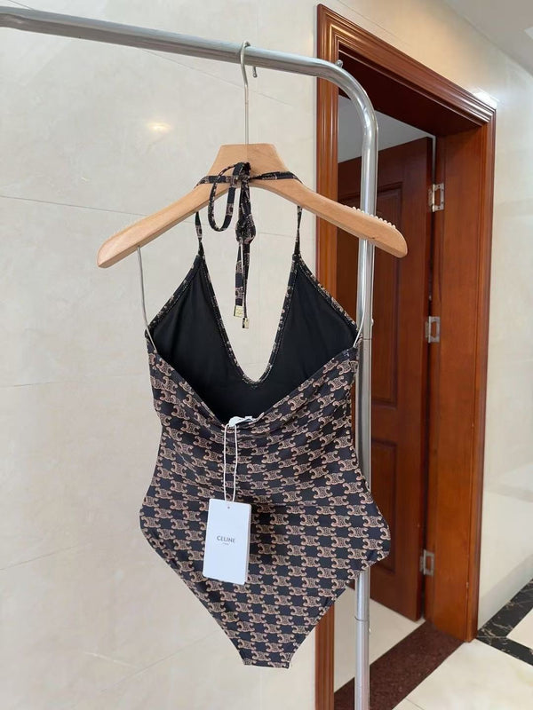 CL Swimsuit Black Brown in Nylon