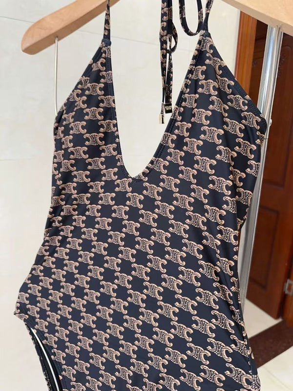 CL Swimsuit Black Brown in Nylon