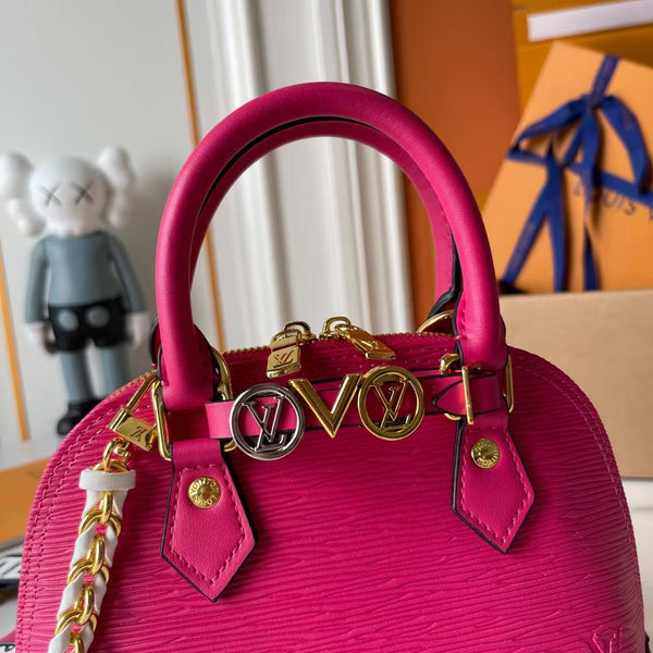 LV Alma BB Bag 18 Pink in Cowhide