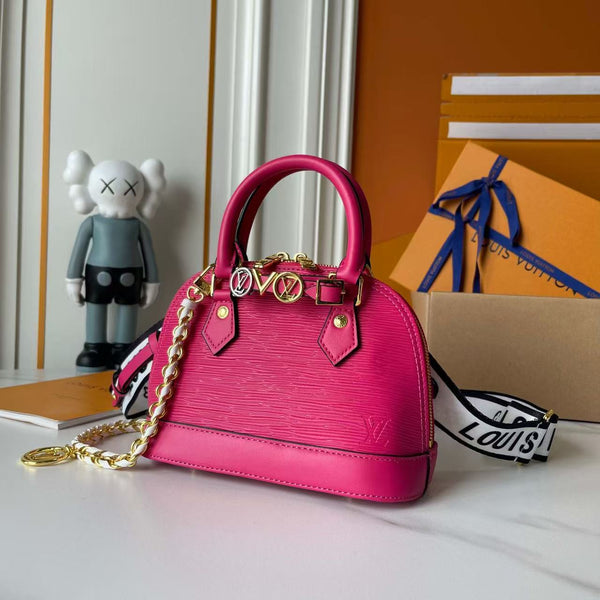 LV Alma BB Bag 18 Pink in Cowhide