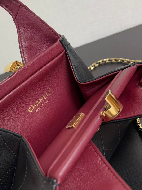 CC 2026 Shopping Bag Black Calfskin