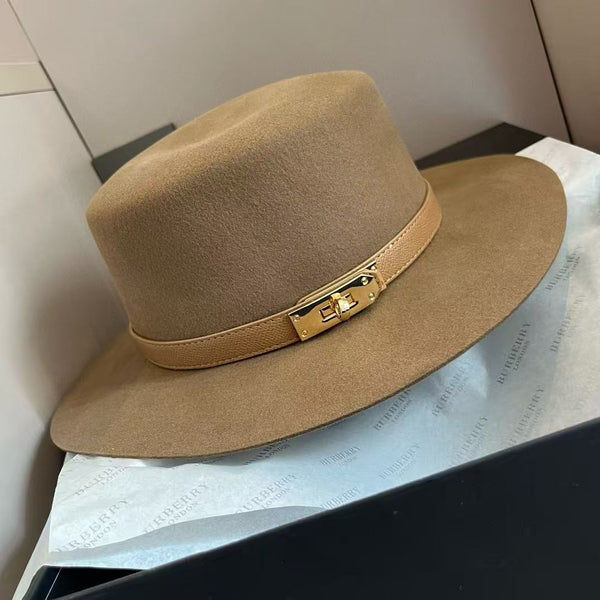 HM Hampton Hat in Camel Beige Wool
