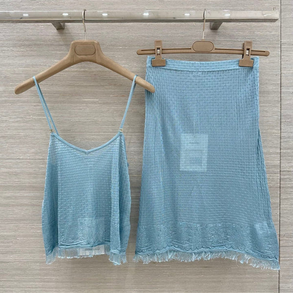 CC Skirt Blue in Viscose 207949