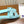 HM 26s Oran Slides Light Blue Crocodile-Embossed Leather