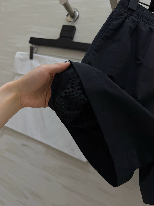 CC Embroidered Logo Shorts Black Polyester