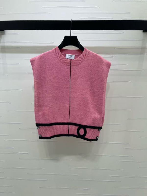CC 26s Contrast Knit Vest 1324