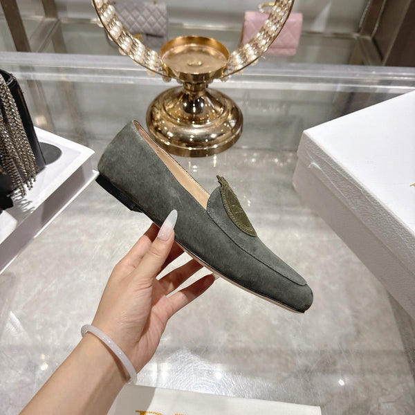 CD Médaillon Loafer Khaki Suede