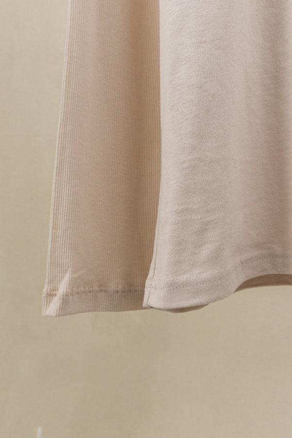 Acne Layered Graphic T-Shirt Warm Beige Cotton