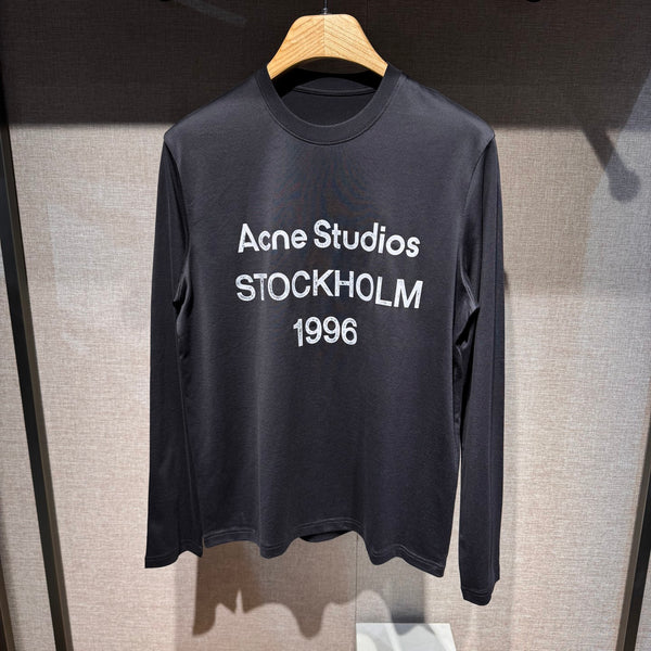 Acne Stockholm Long Sleeve T-Shirt Black Cotton