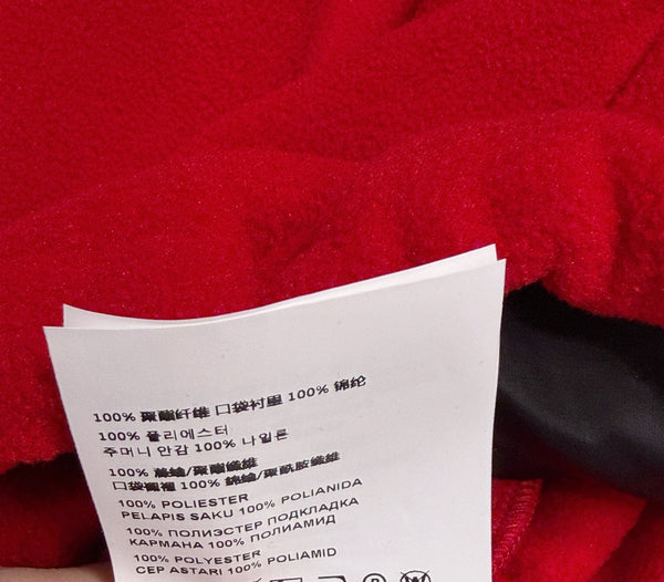 Miu Logo Fleece Jacket Red Polyester