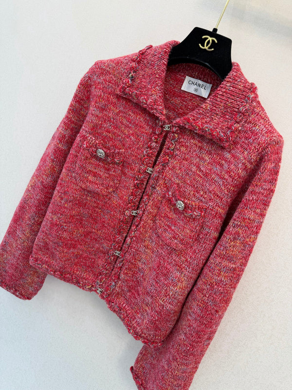CC 26s Rhinestone Button Short Cardigan Jacket Wool 426209