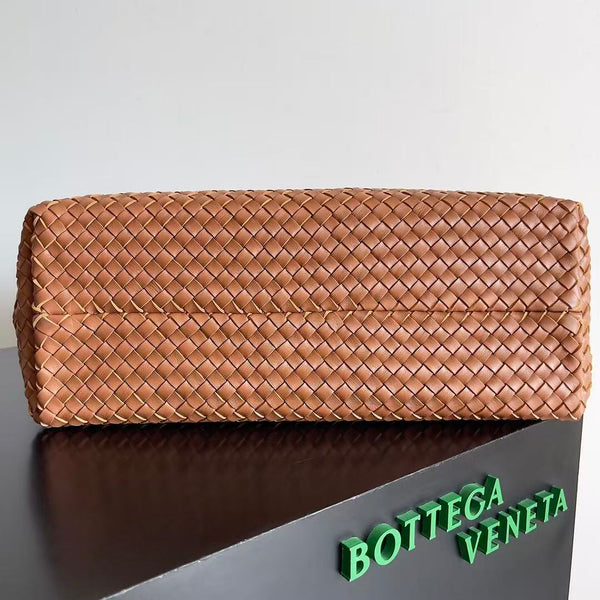 BV 2026 Cabat Tote Bag 51cm Caramel Intreccio Leather