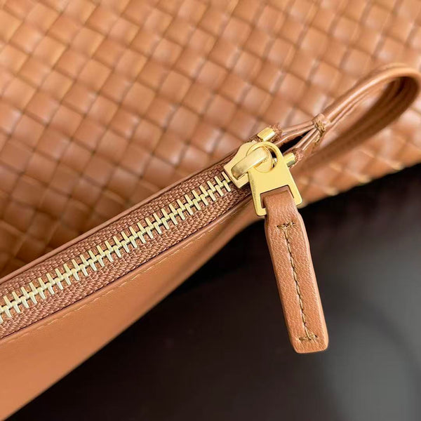 BV 2026 Cabat Tote Bag 51cm Caramel Intreccio Leather