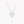 SPIRAL HEART SILHOUETTE PAVED SILVER DIAMOND NECKLACE