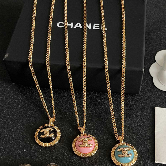 CC Round Stud Necklaces Enamel 65966