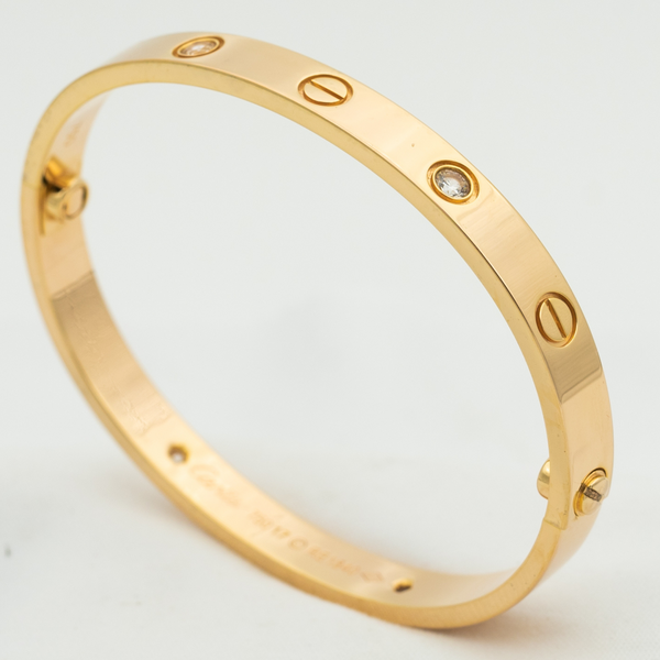 LOVE BRACELET 6.1MM 4 DIAMONDS 18k
