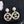 DOUBLE C PEARL GOLD EARRINGS