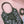 MIU IVY GABARDINE BAG 24CM IN OLIVE GREEN EMBROIDERED COTTON