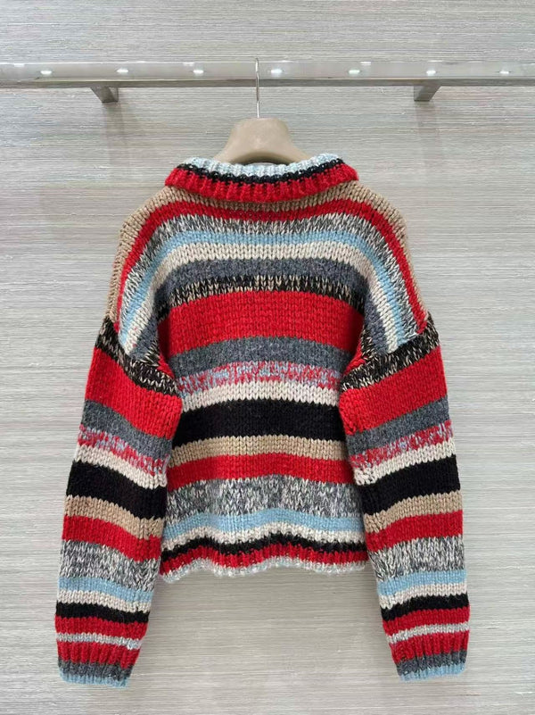 Celine Polo Sweater In Mouline Alpaca And Wool