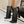 Givenchy Shark-Lock Knee-High Boots Black Cowhide Sliver HW