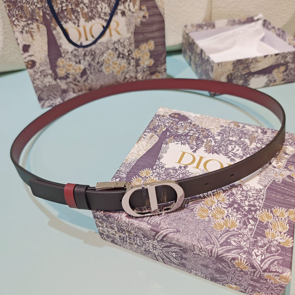 CD Montaigne Reversible 2cm Belt Buckle Leather 212480