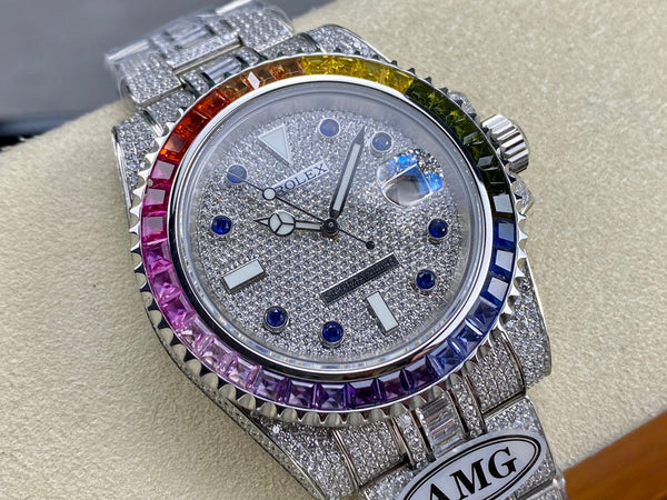 Rolex Submariner Date Rainbow Full Diamond