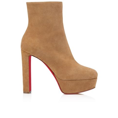 CL Loo Booty 130 Mm Low Boots Veau Velours Lionne
