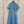 LV 25 Pleated Trendy Dress White Blue Poliester