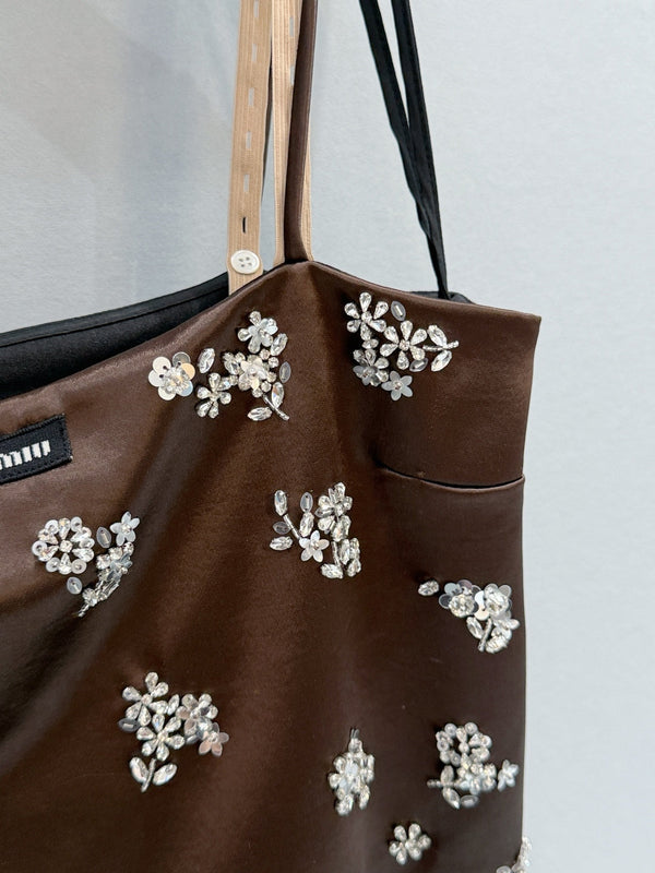 Miu Rhinestone Camisole in YB Acetate Blend