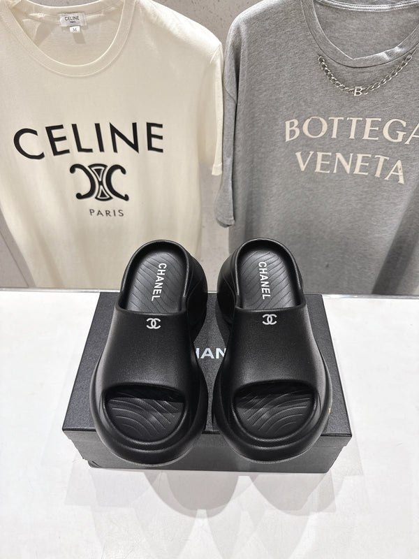 Chanel 2026 Platform Wedge Sandal 50mm Lambskin 713053