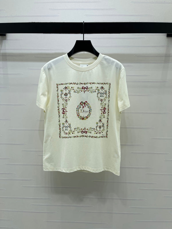 CD 26 Embroidered Short-Sleeve T-Shirt in Cotton