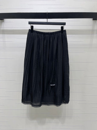 Miu Midi Skirt Cotton Nylon Silk 392682