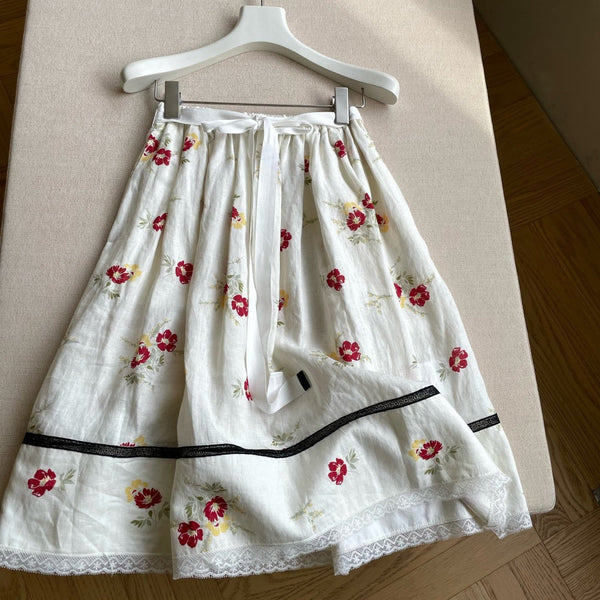 Pra 2026 Midi Skirt Linen 649571