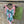 GG Tropical Floral Print One-Piece Swimsuit Green Pink 330760